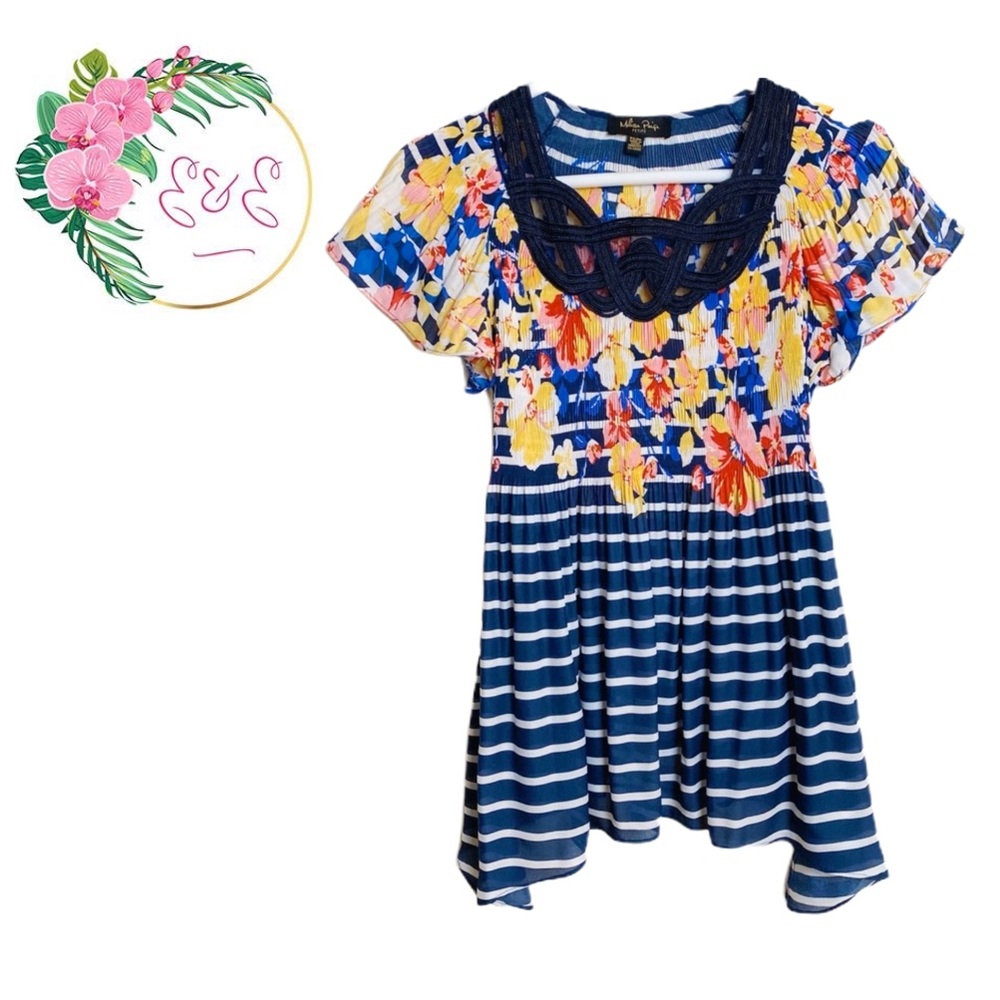 MELISSA PAIGE Floral Blouse Size Petite Small